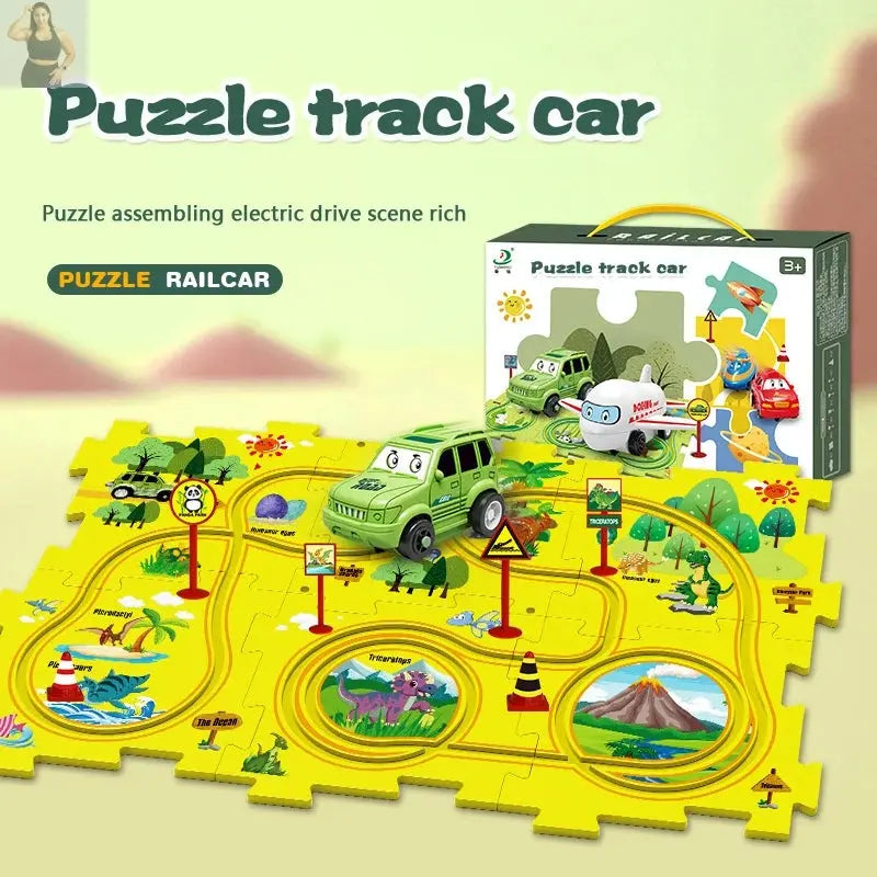 🔥2025 New year Hot Sale 49% OFF🚗Children's Educational Puzzle Track Car Play Set Tsalach